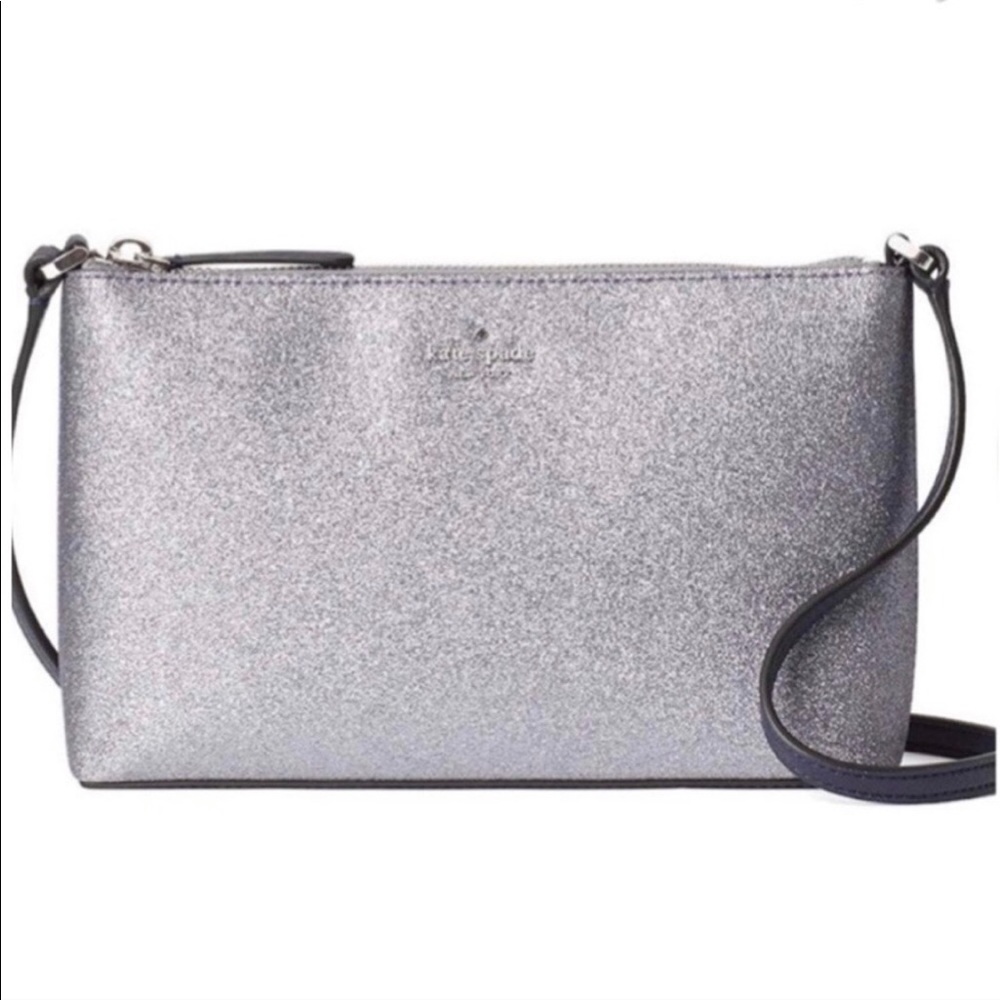 kate spade Silver Glitter Crossbody Bag